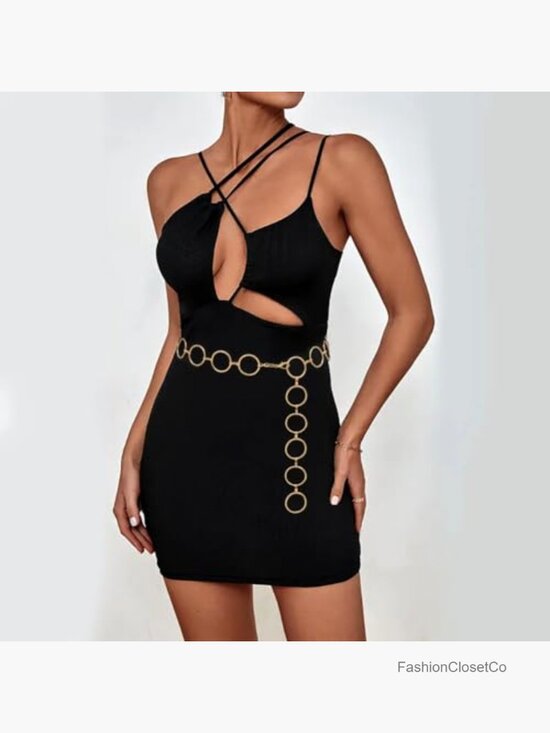 Metal Waist Chain Belt for Dresses Chunky Belly Link Chain main image 5